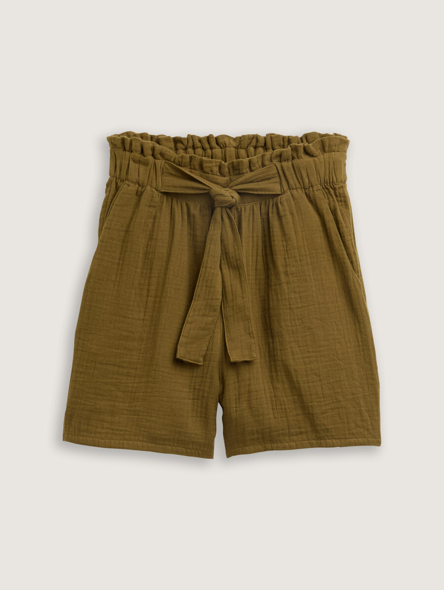 short décontracté en mousseline
