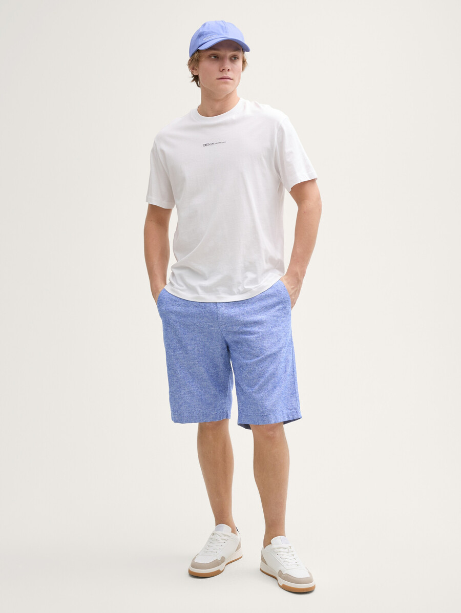 short décontracté en lin