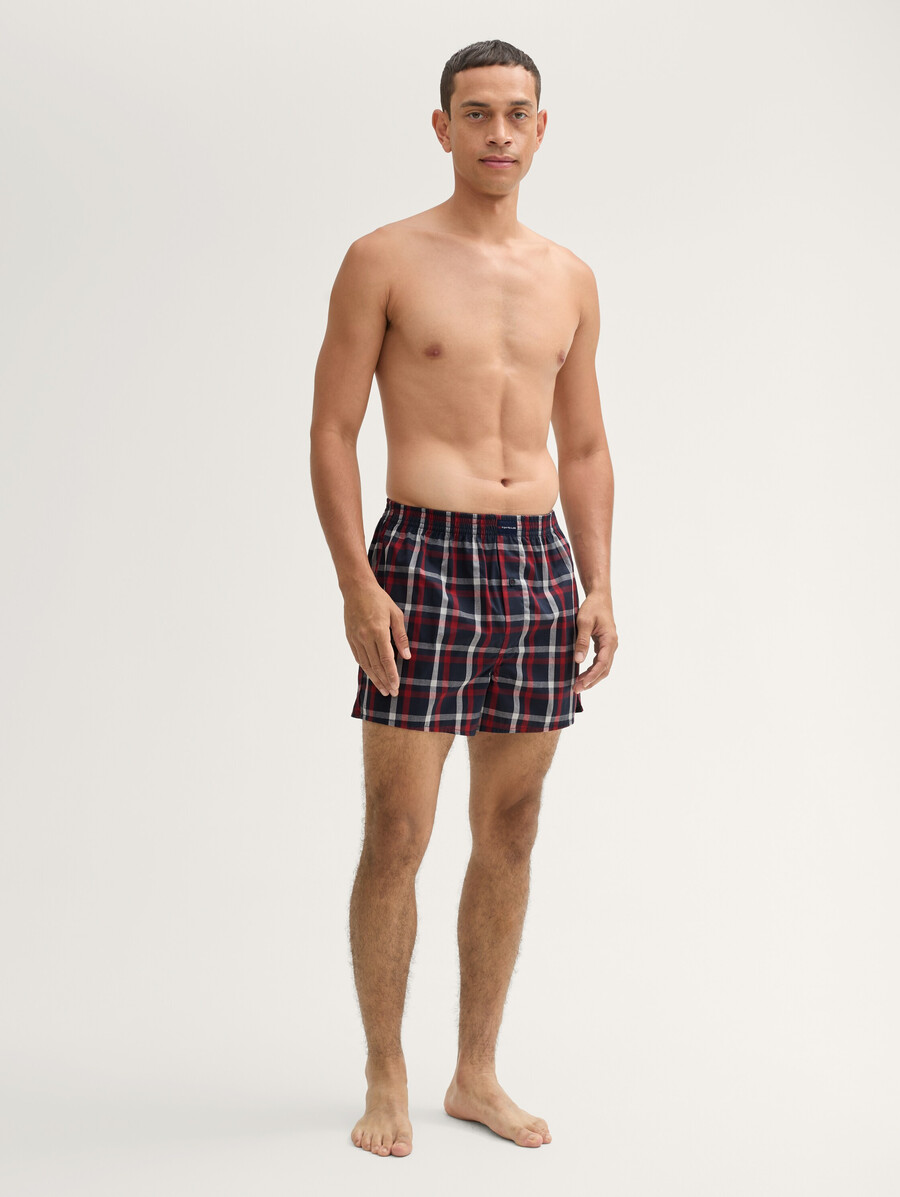 boxers en coton mi-longs vendus par lot de 2