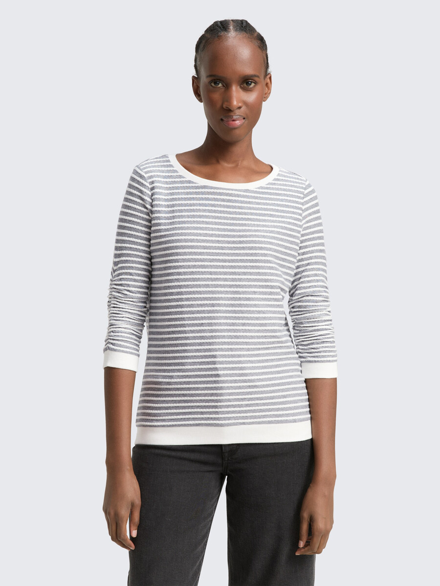 sweat-shirt à rayures