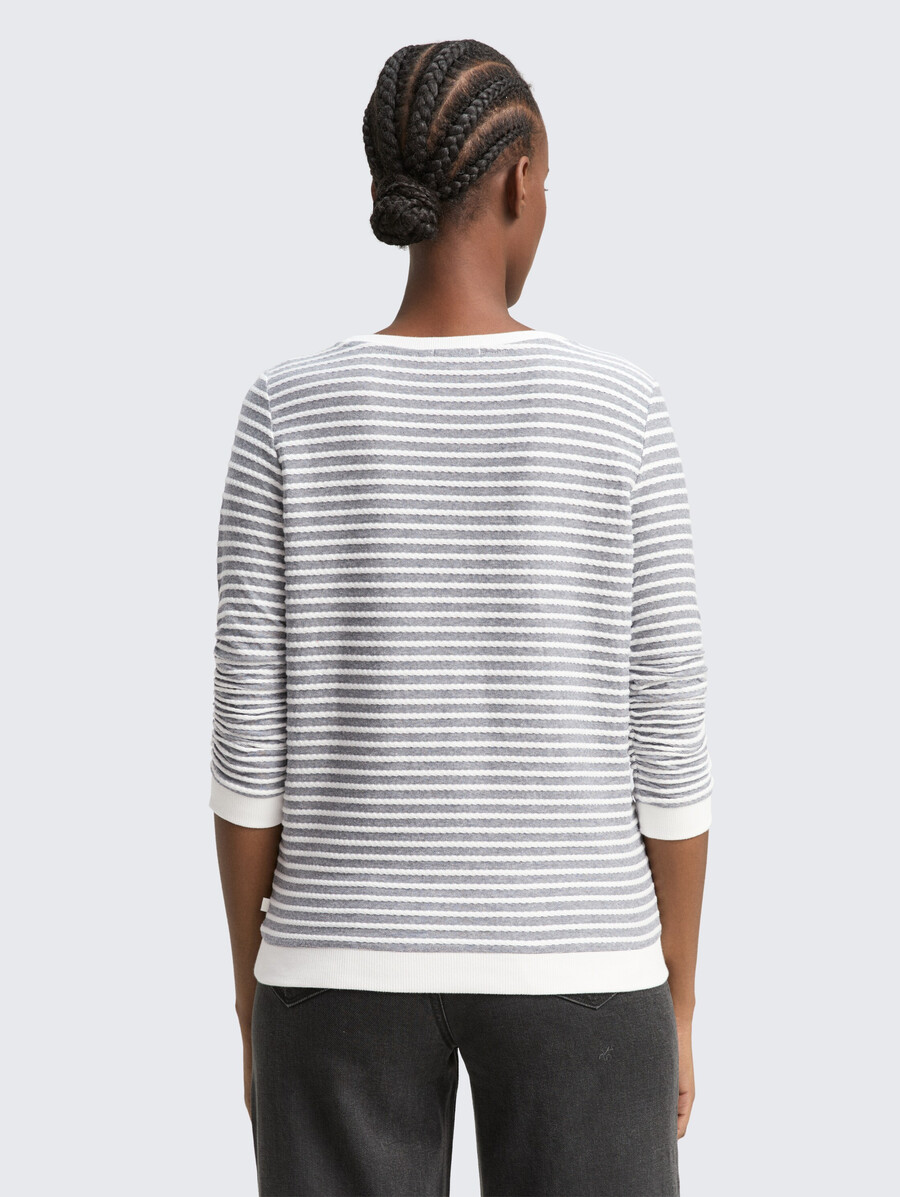 sweat-shirt à rayures
