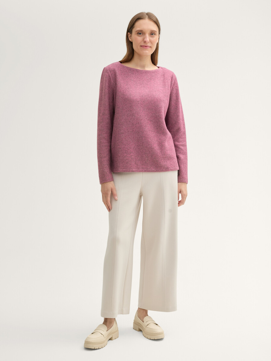 sweat-shirt doux au toucher avec détails de boutons