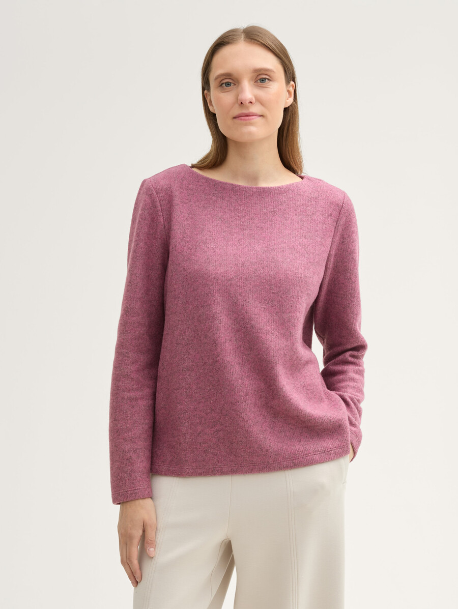 sweat-shirt doux au toucher avec détails de boutons