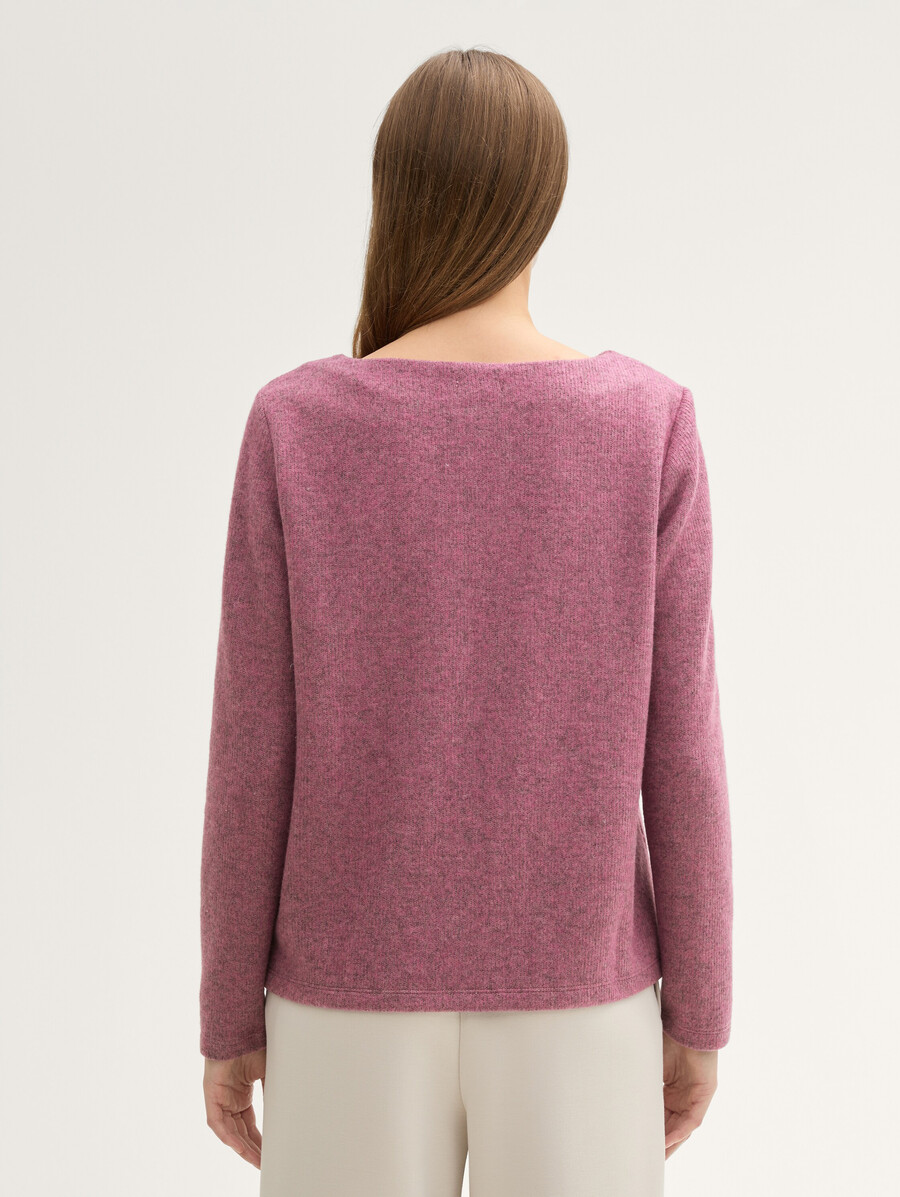 sweat-shirt doux au toucher avec détails de boutons