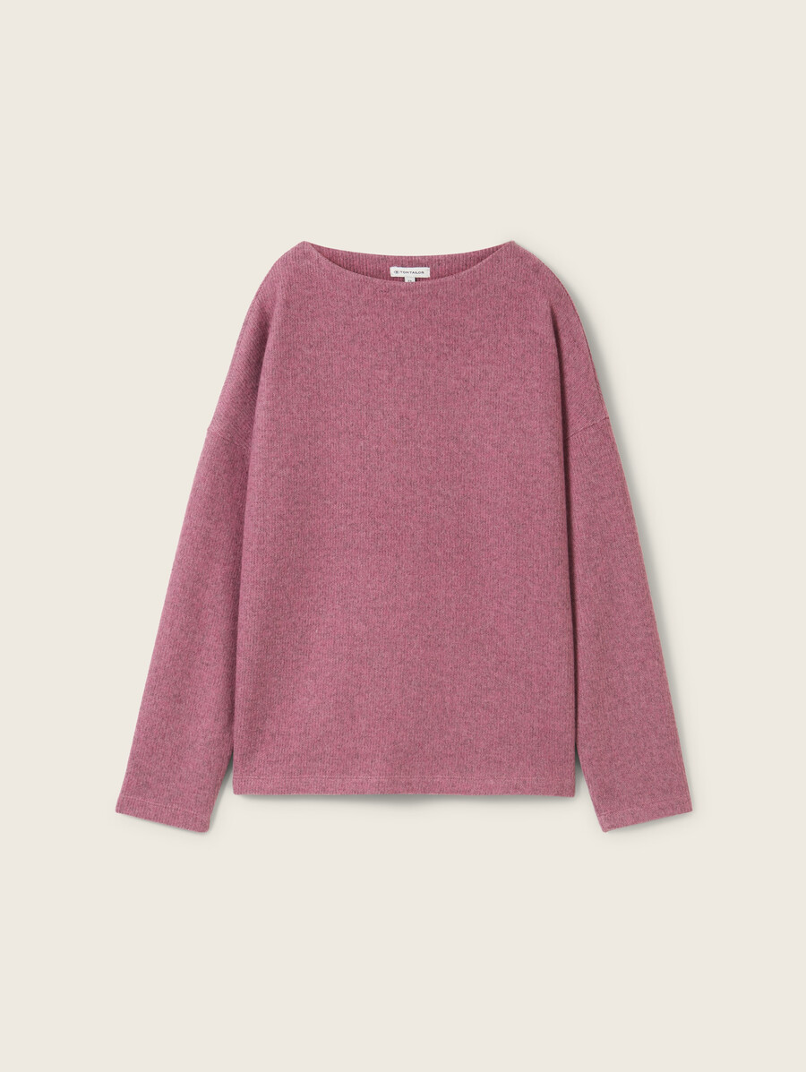 sweat-shirt doux au toucher avec détails de boutons
