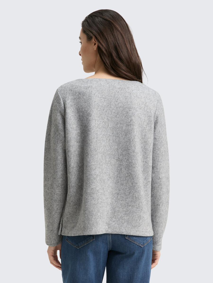 sweat-shirt doux au toucher avec détails de boutons