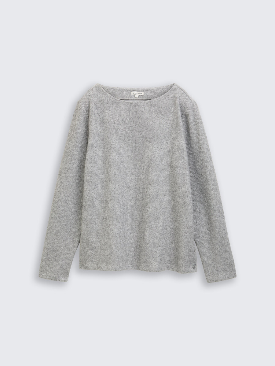 sweat-shirt doux au toucher avec détails de boutons