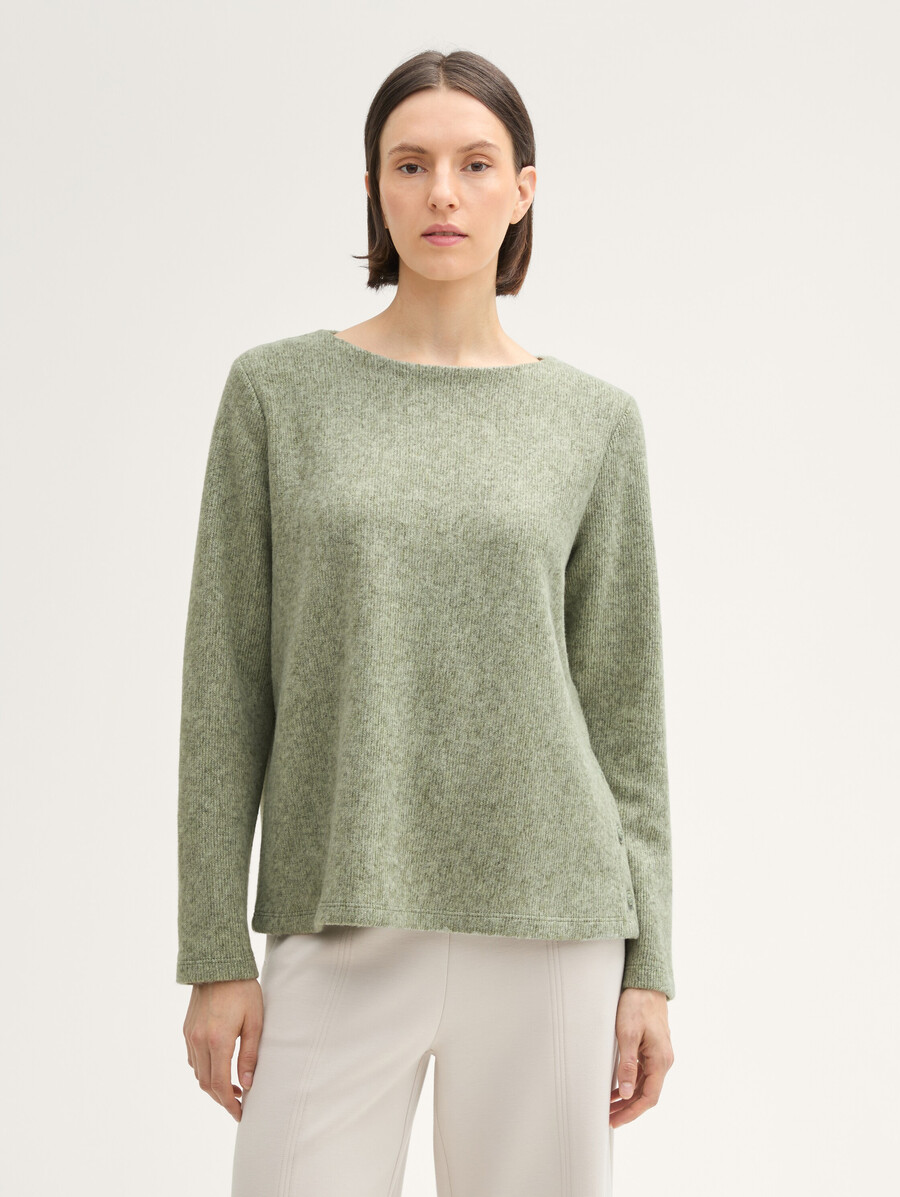 sweat-shirt doux au toucher avec détails de boutons