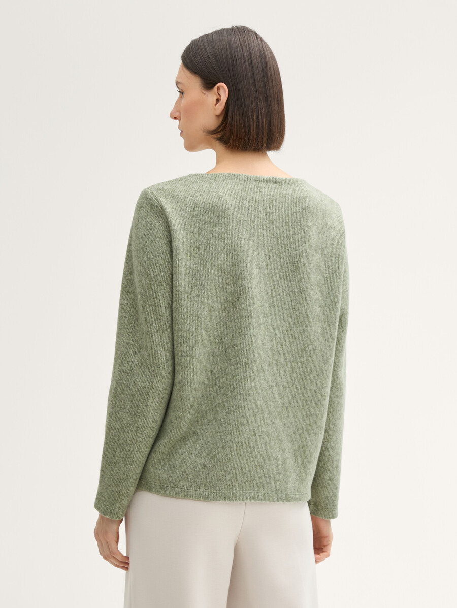 sweat-shirt doux au toucher avec détails de boutons