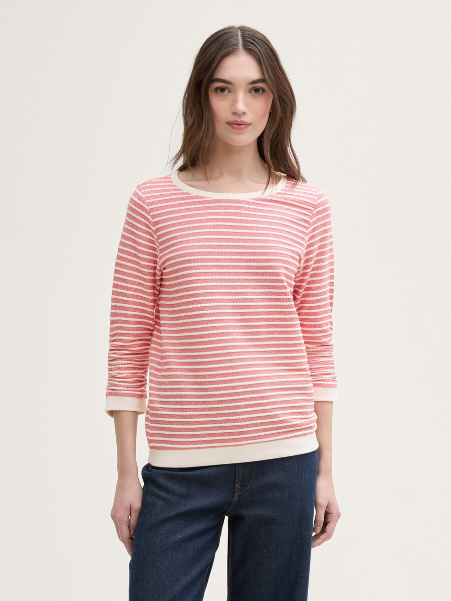 sweat-shirt à rayures