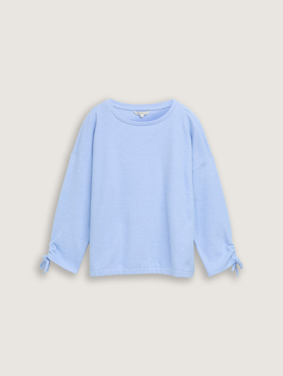 sweat-shirt confortable à manches froncées