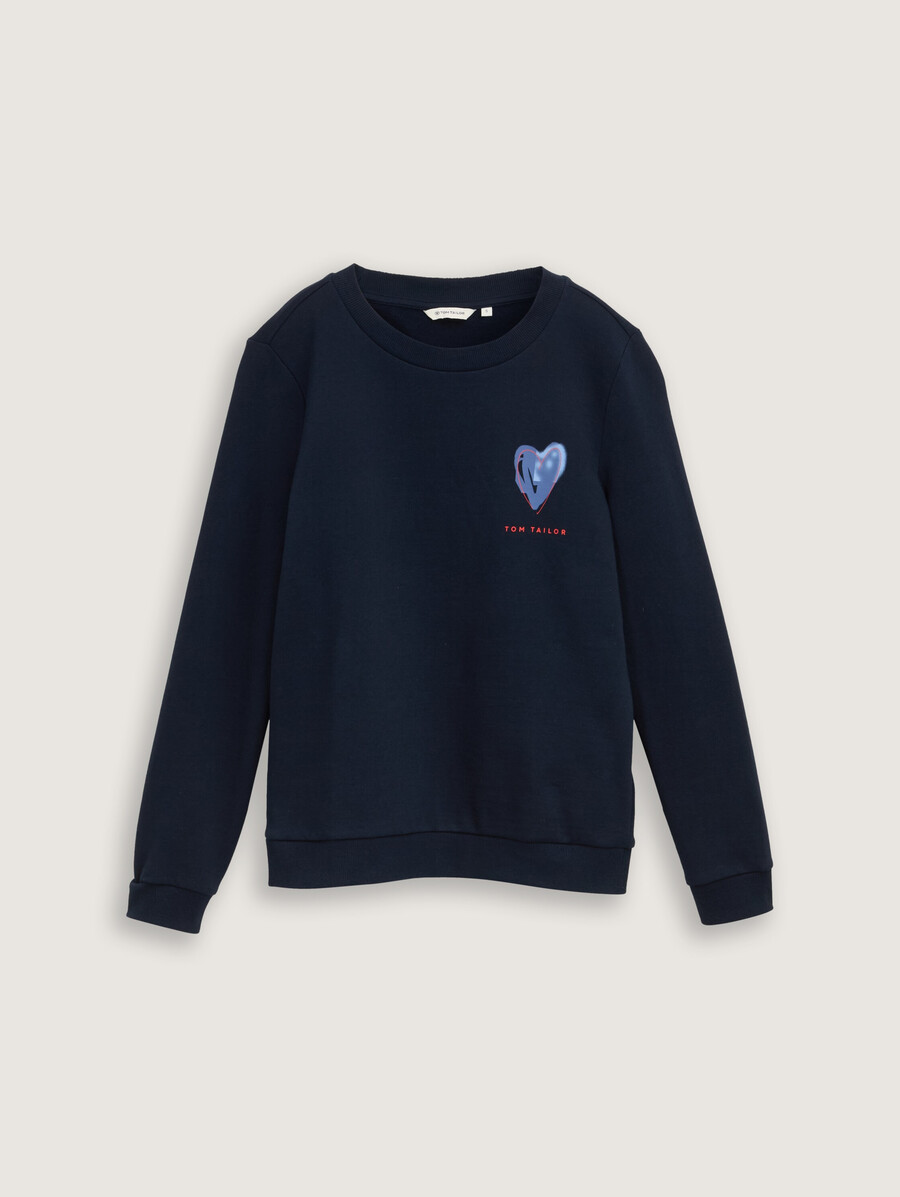 sweat-shirt ample à imprimé
