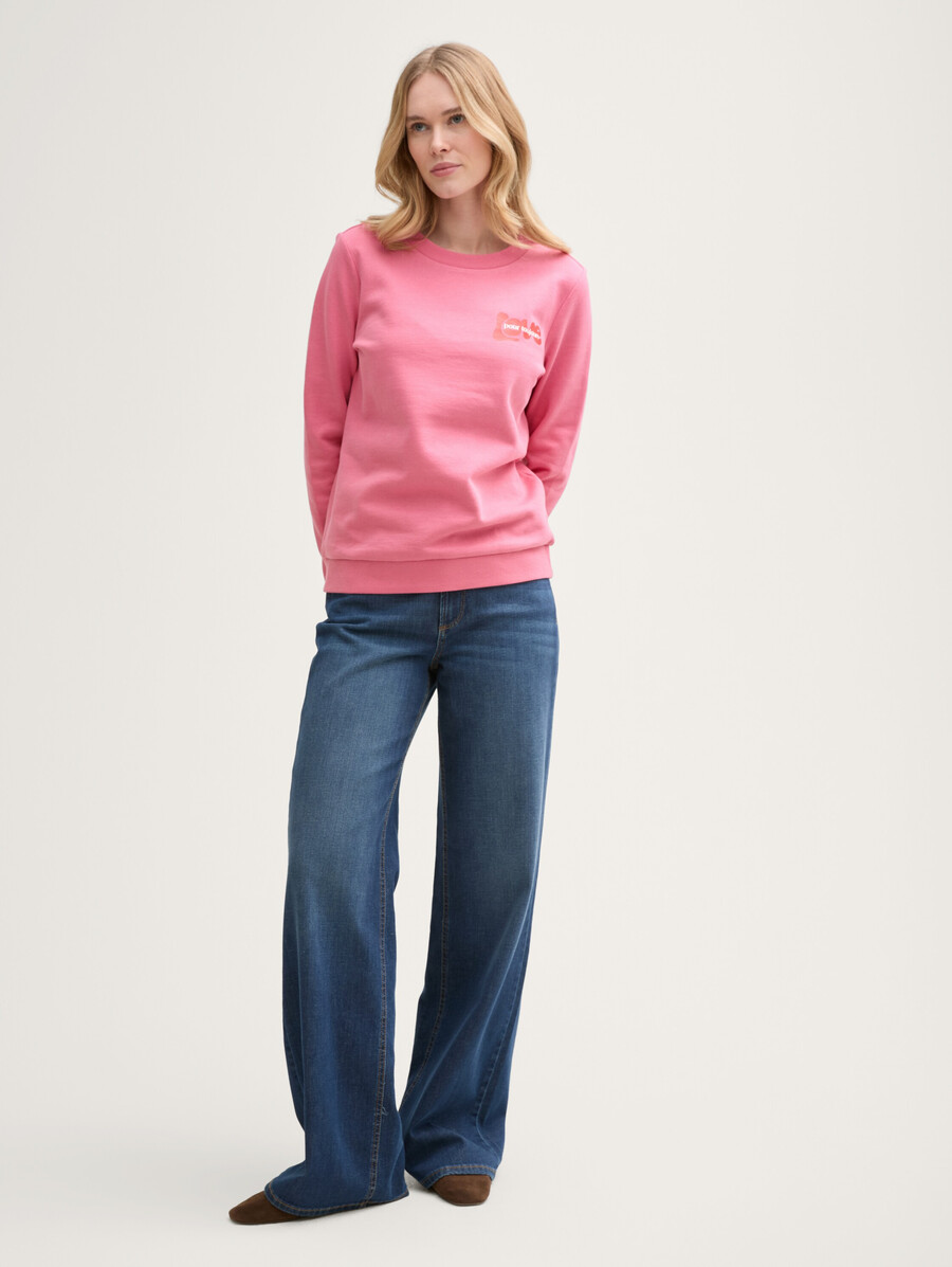 sweat-shirt ample à imprimé