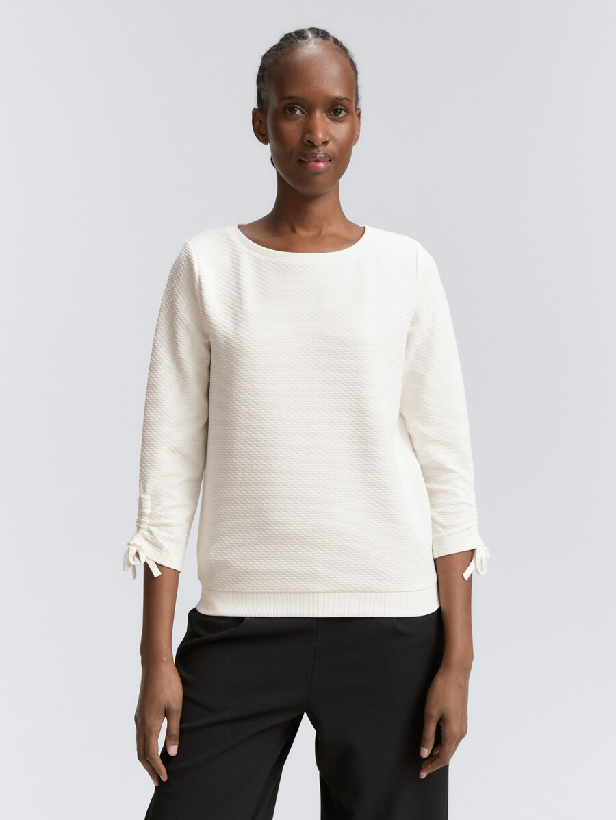 sweat-shirt à manches froncées