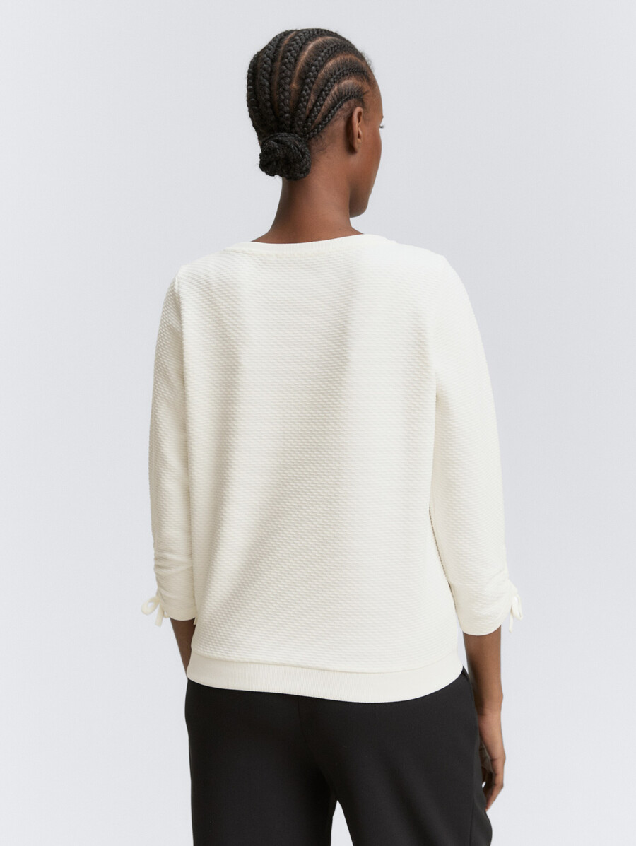 sweat-shirt à manches froncées