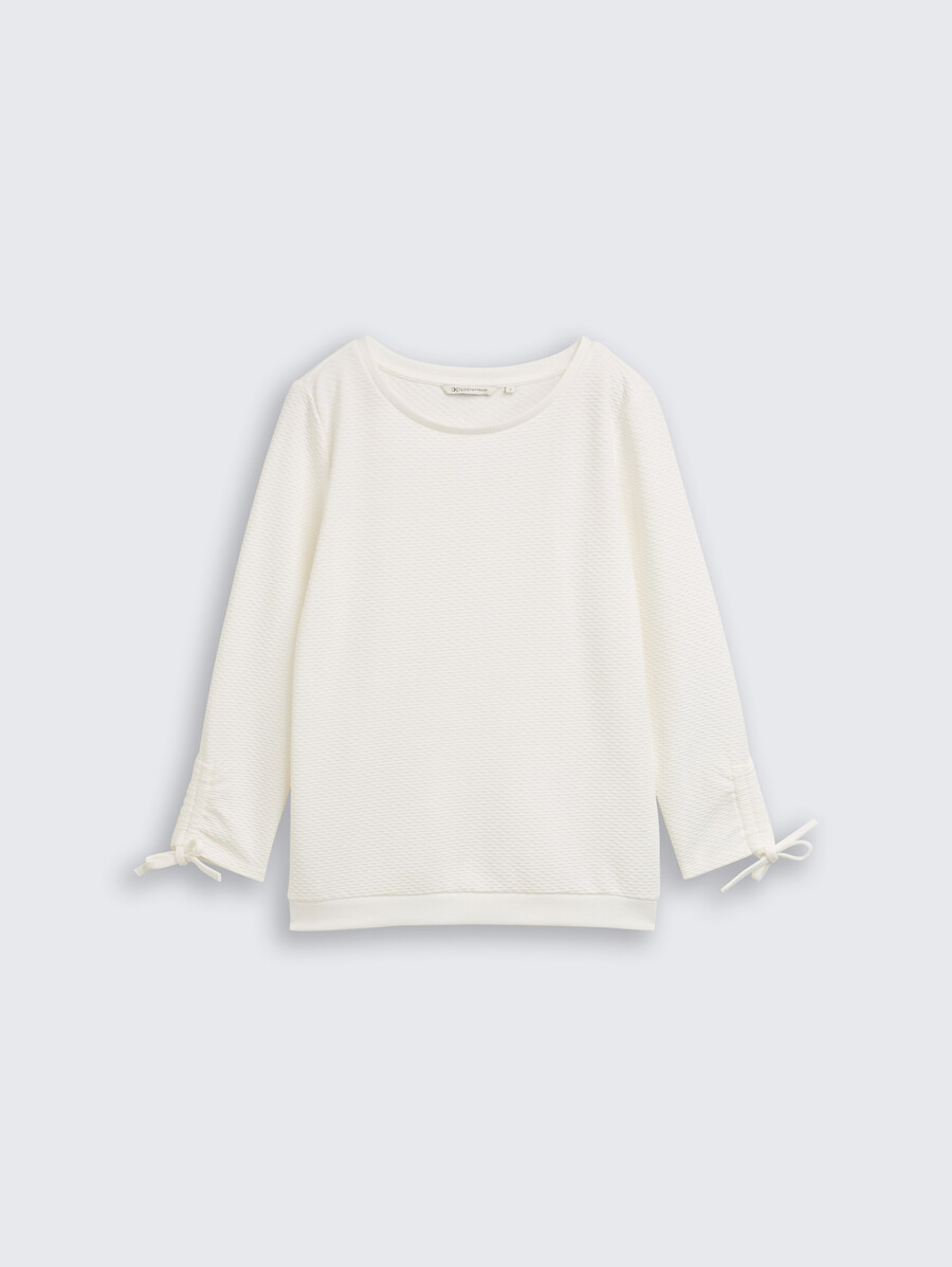 sweat-shirt à manches froncées