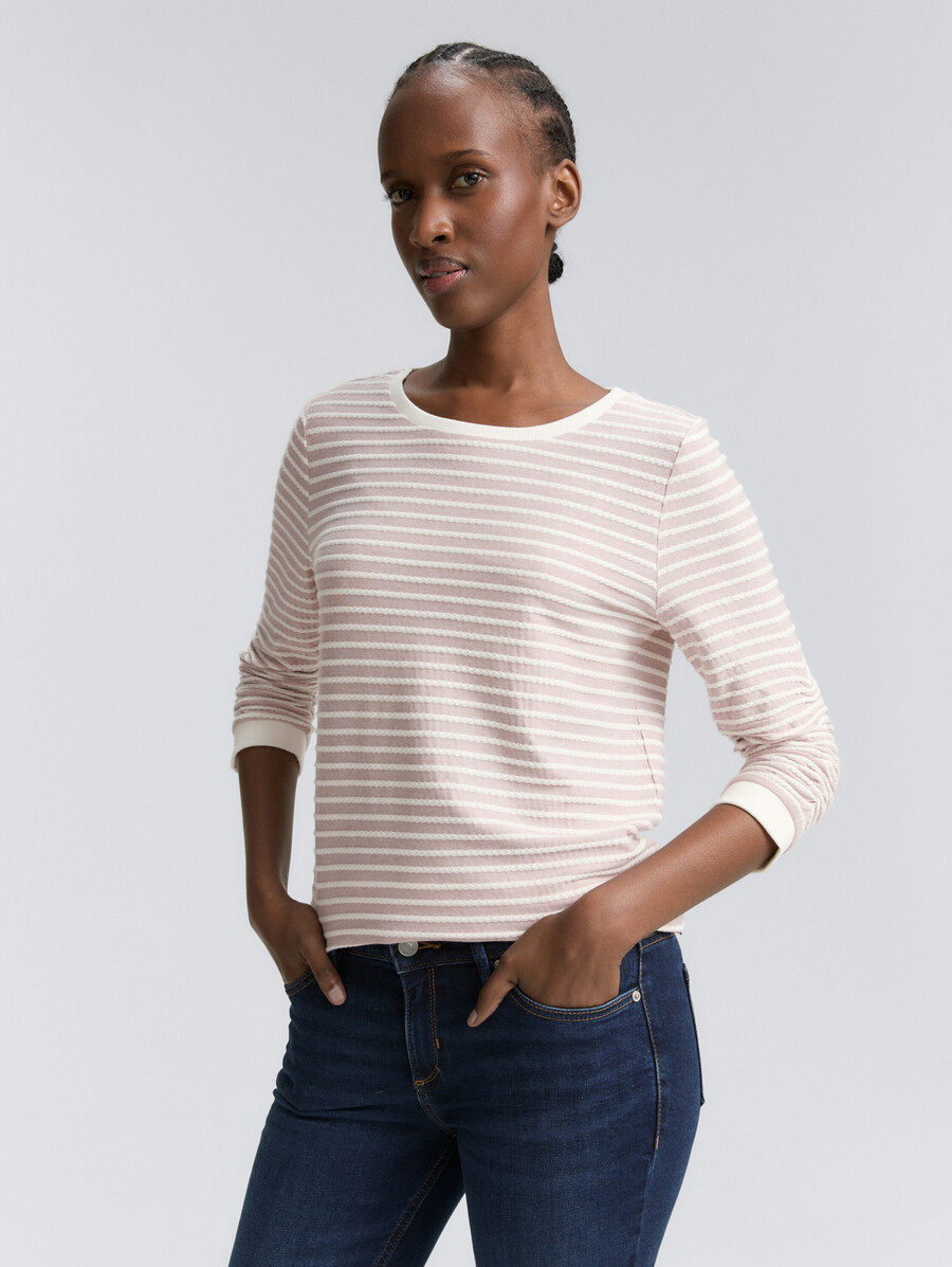 sweat-shirt à rayures