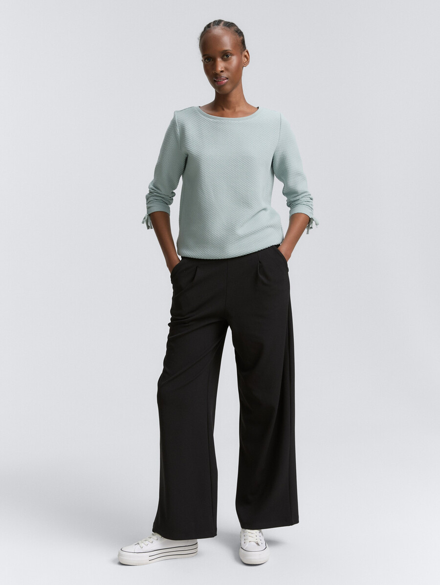 sweat-shirt à manches froncées
