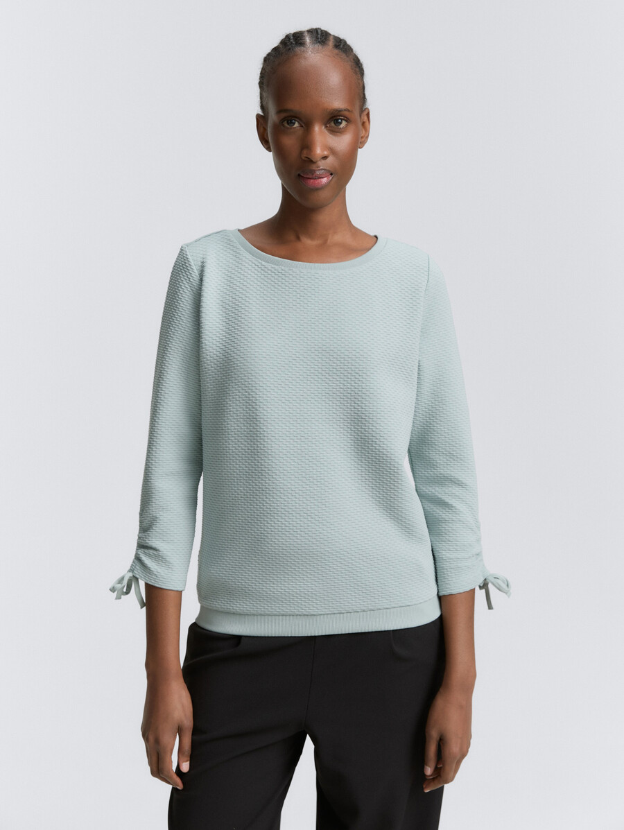 sweat-shirt à manches froncées