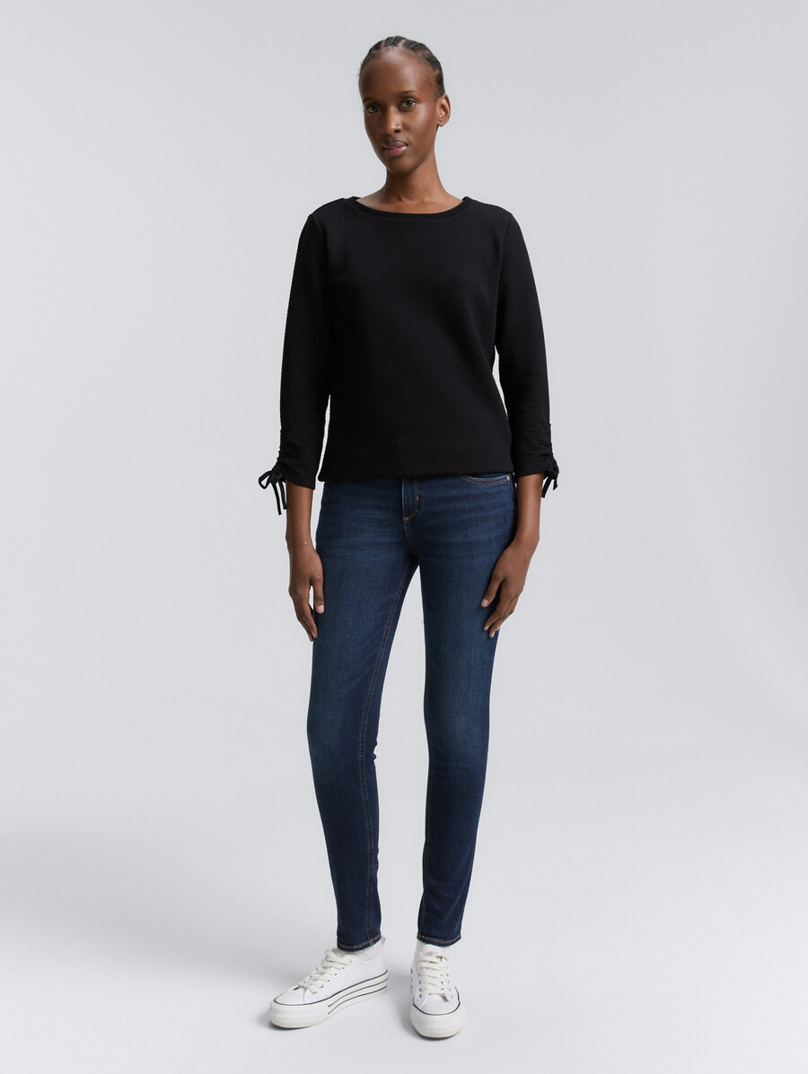 sweat-shirt à manches froncées