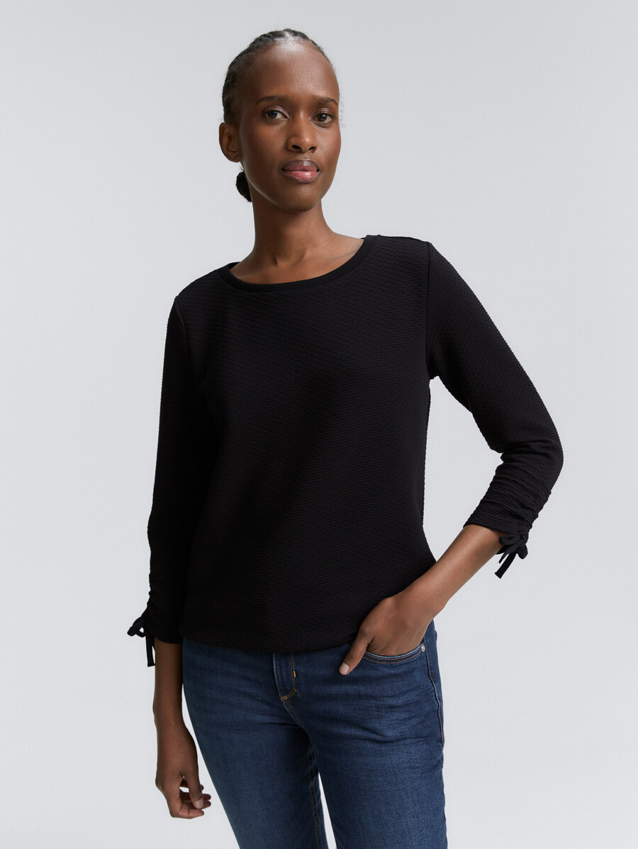 sweat-shirt à manches froncées