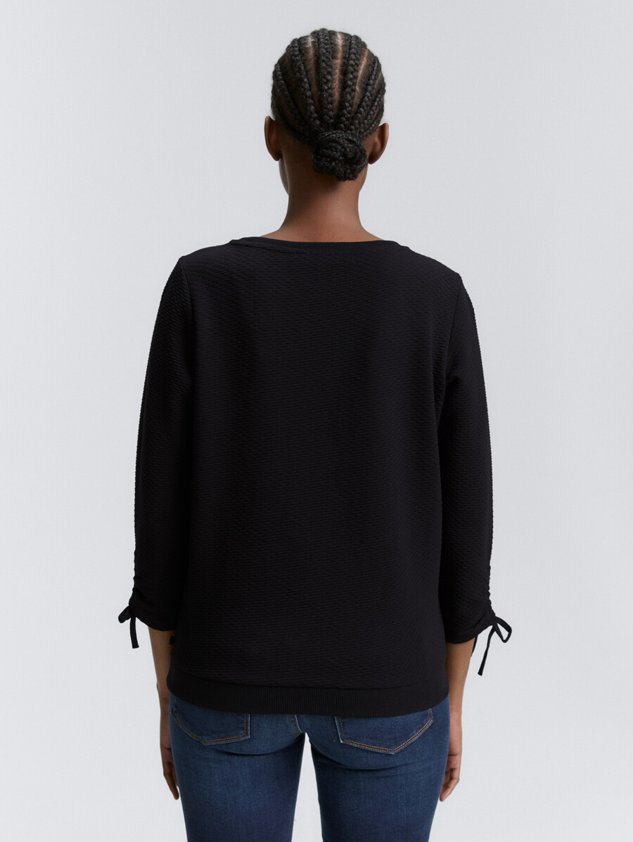 sweat-shirt à manches froncées