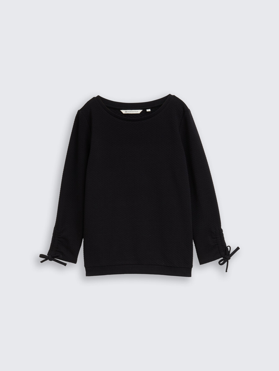 sweat-shirt à manches froncées