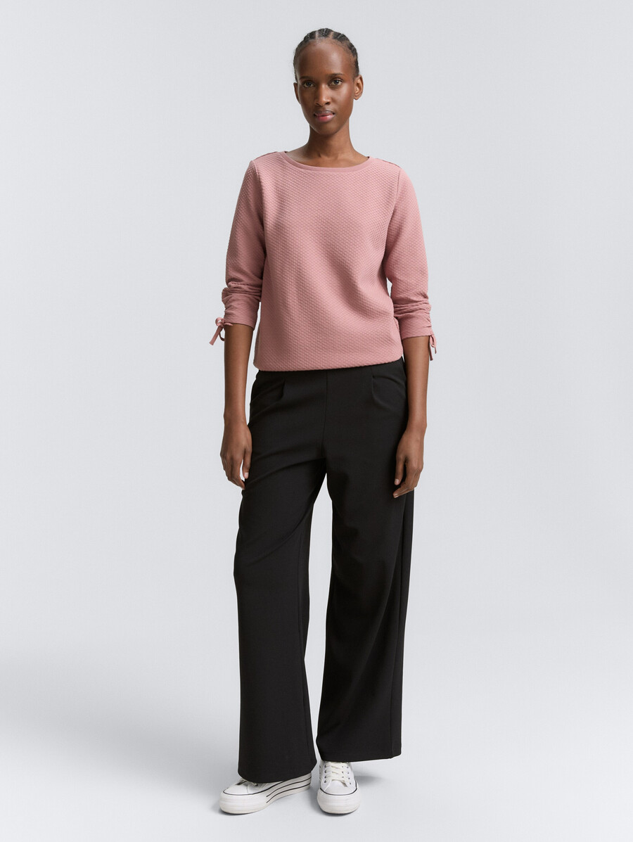 sweat-shirt à manches froncées