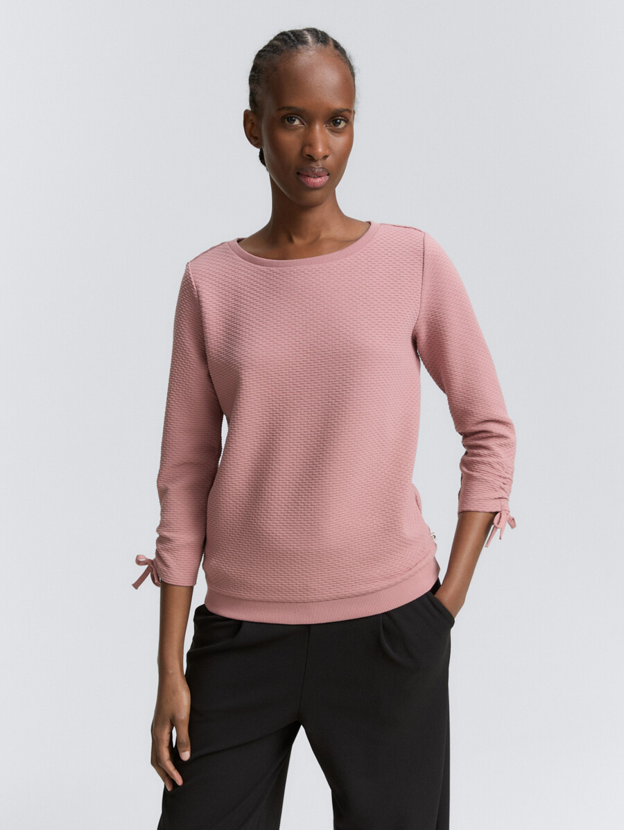 sweat-shirt à manches froncées