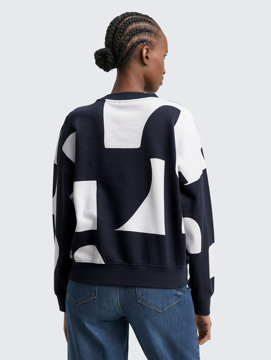 sweat-shirt ample à motifs