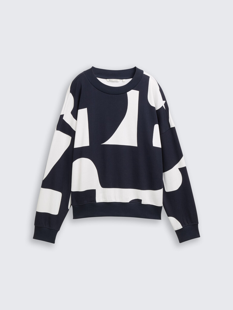 sweat-shirt ample à motifs