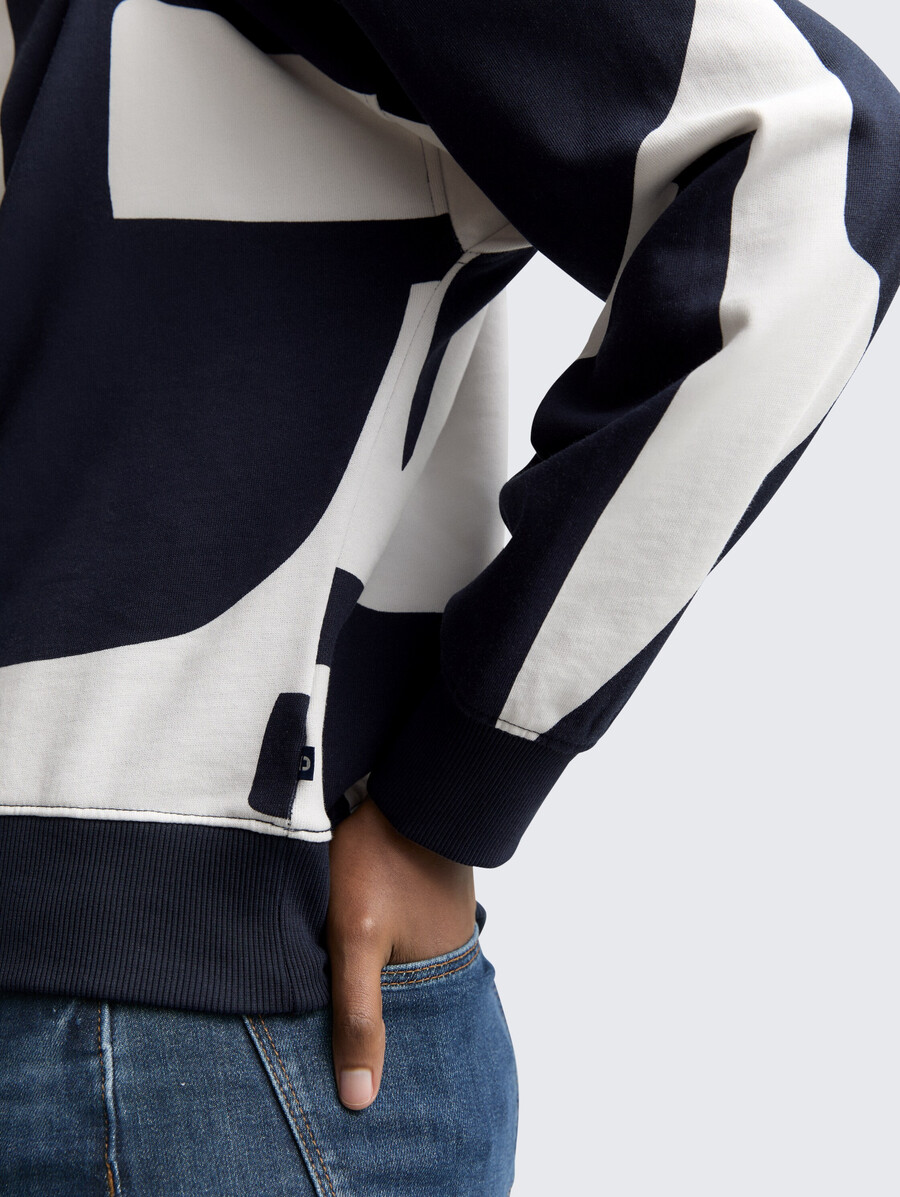 sweat-shirt ample à motifs