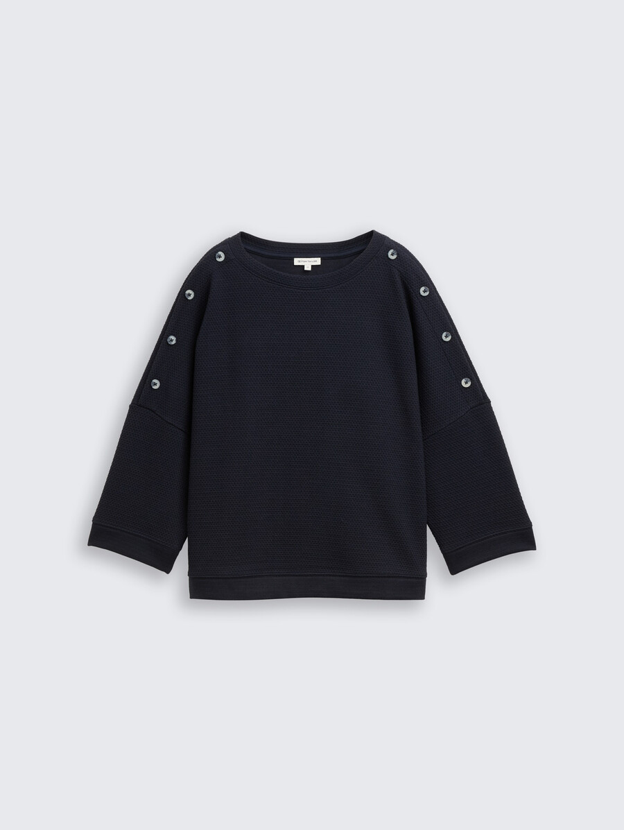 sweat-shirt à détails de boutons