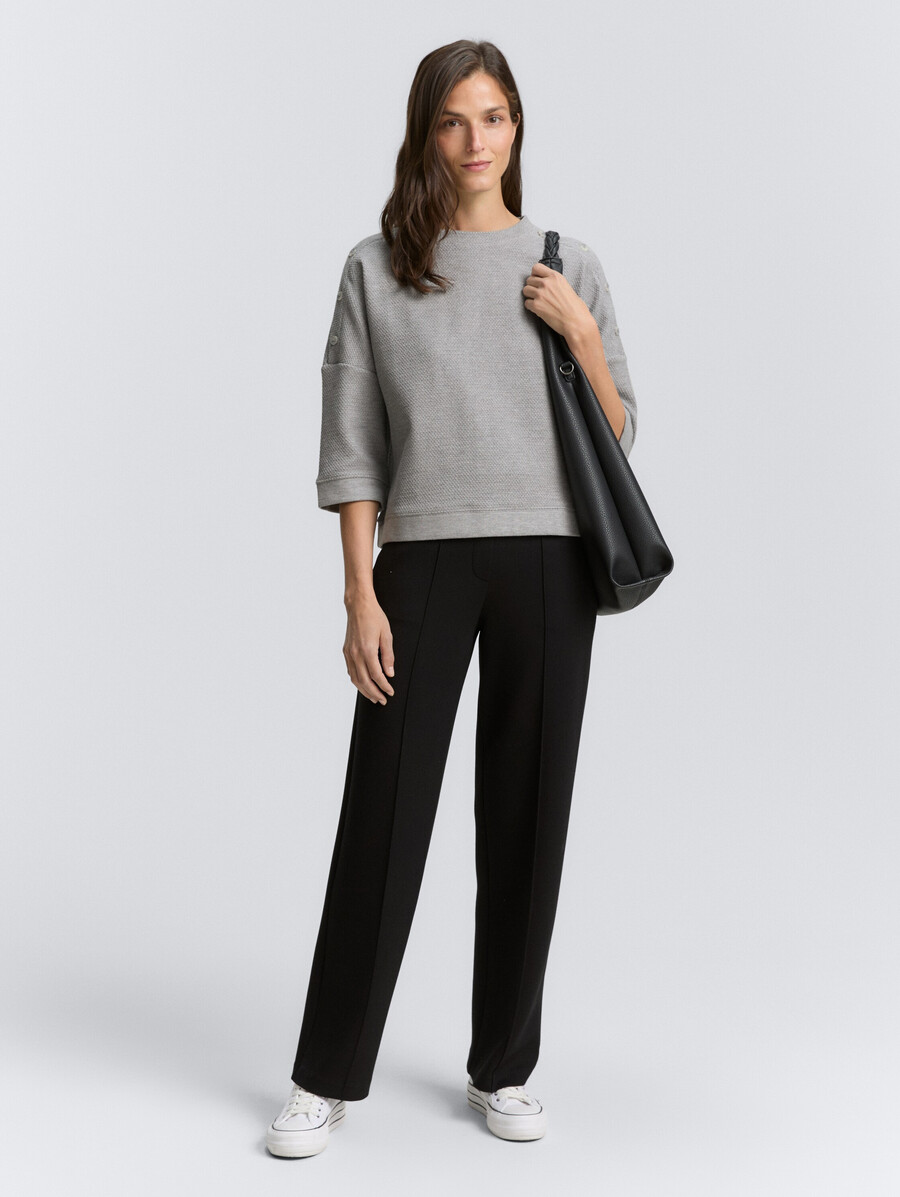 sweat-shirt à détails de boutons