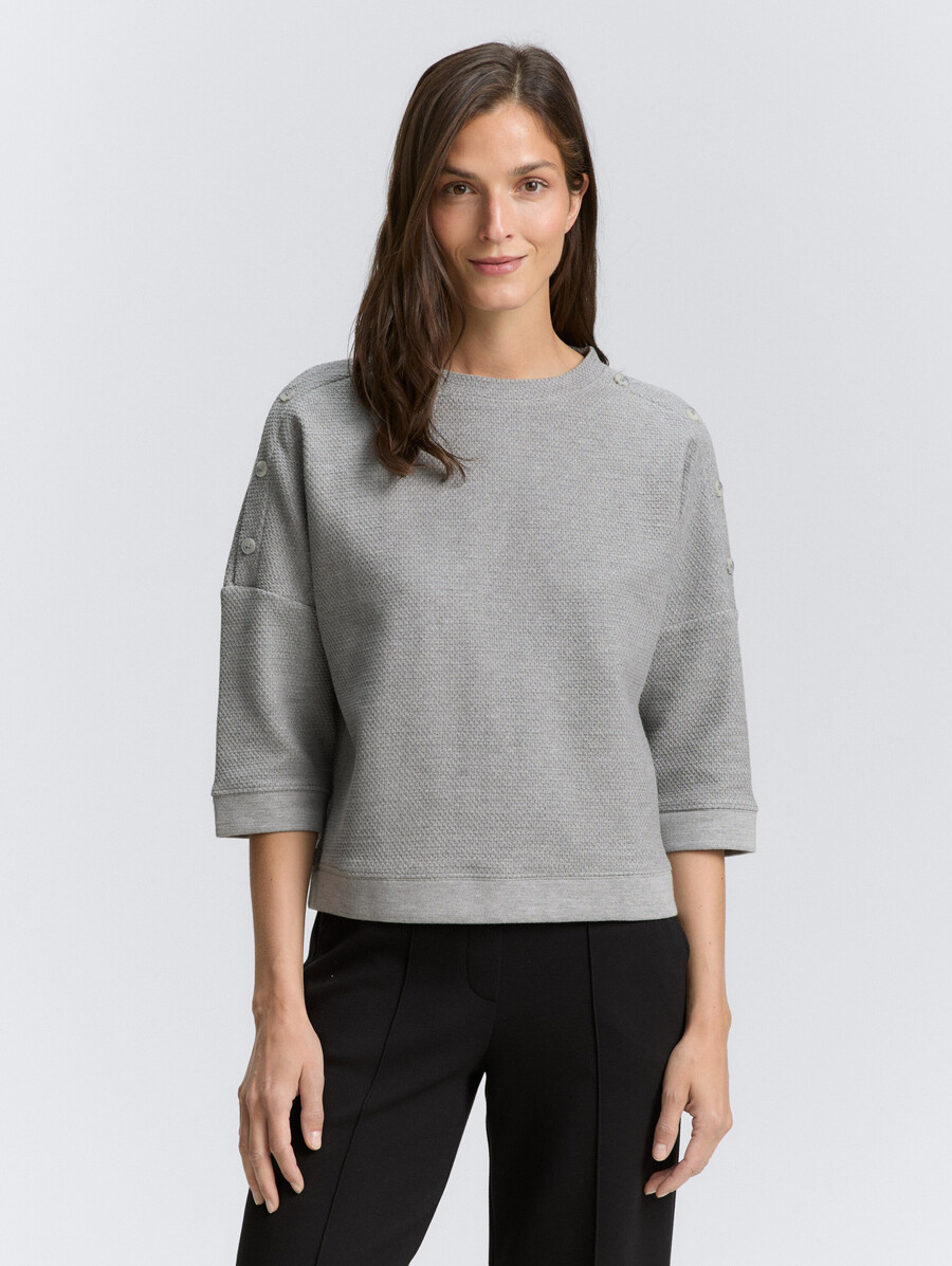 sweat-shirt à détails de boutons