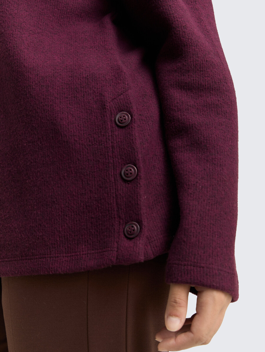 sweat-shirt grande taille doux au toucher avec détails de boutons