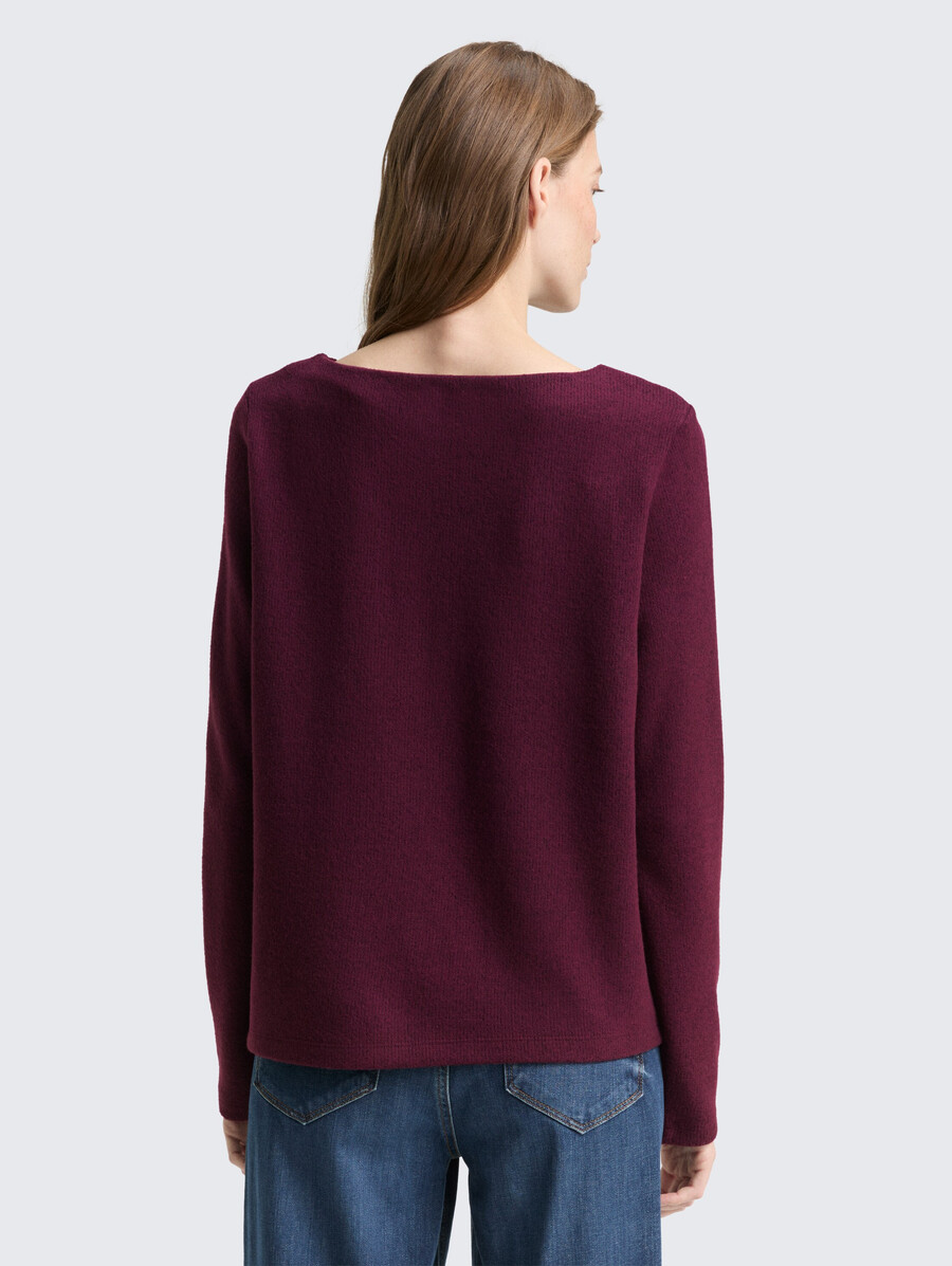 sweat-shirt doux au toucher avec détails de boutons