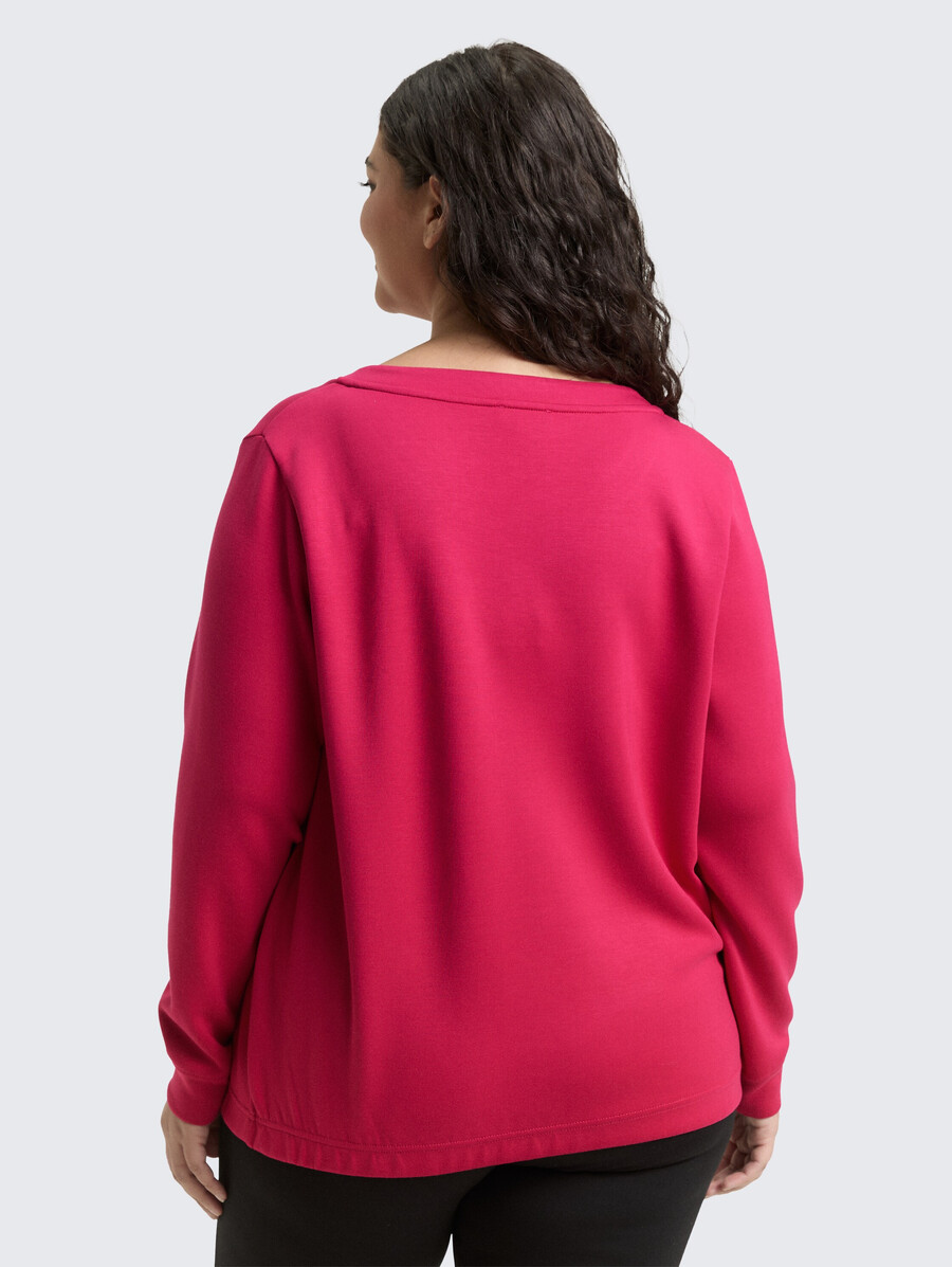 sweat-shirt scuba grande taille avec strass