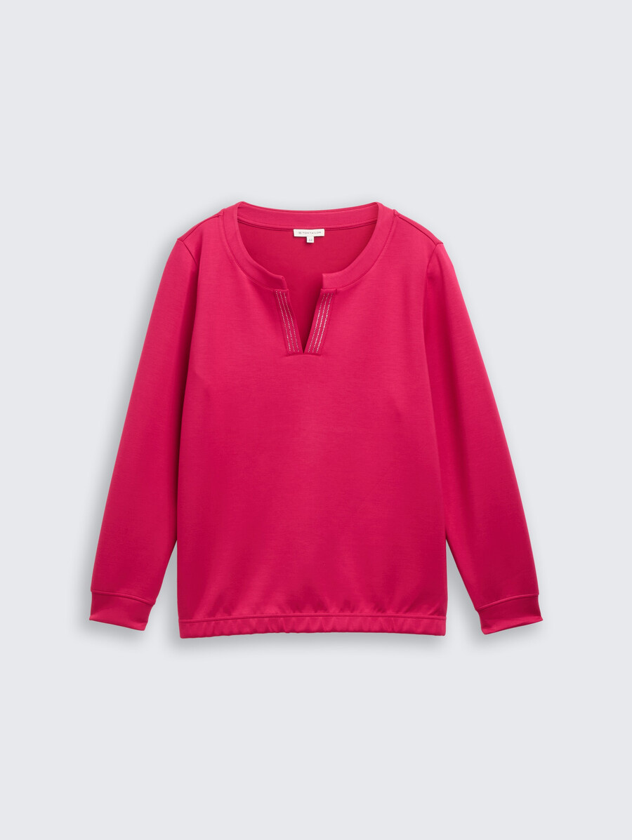 sweat-shirt scuba grande taille avec strass