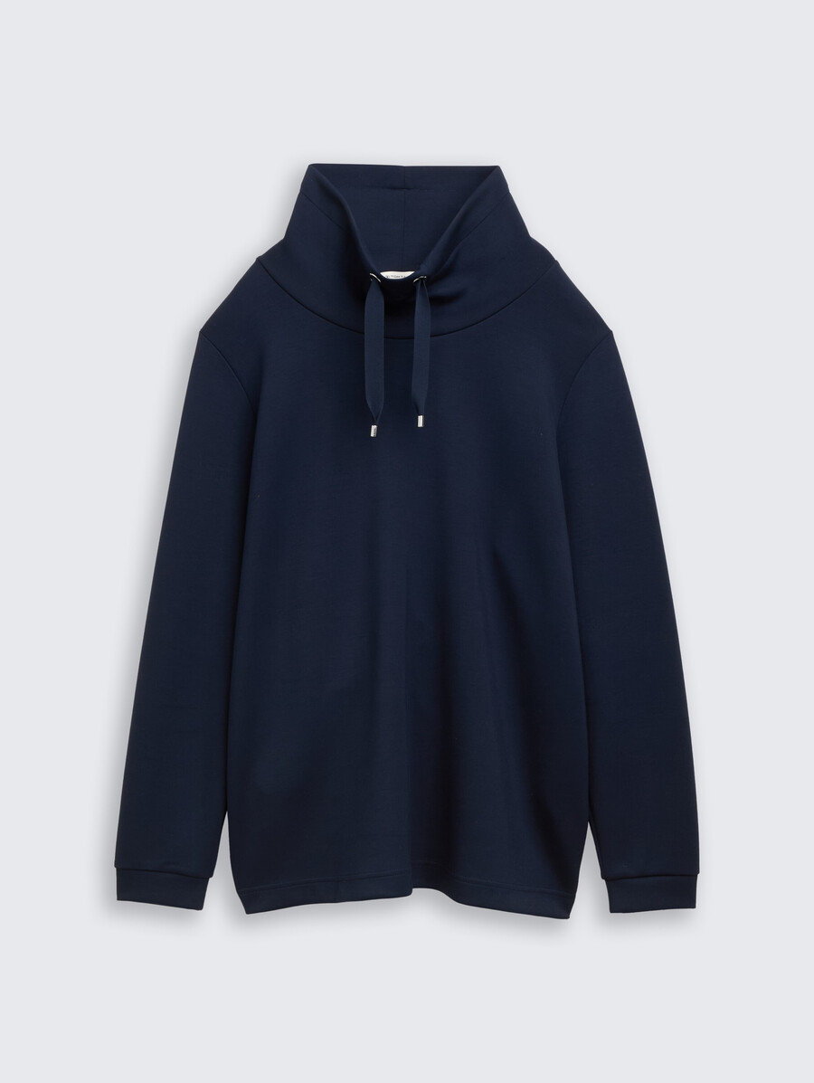 sweat-shirt scuba grande taille à col montant