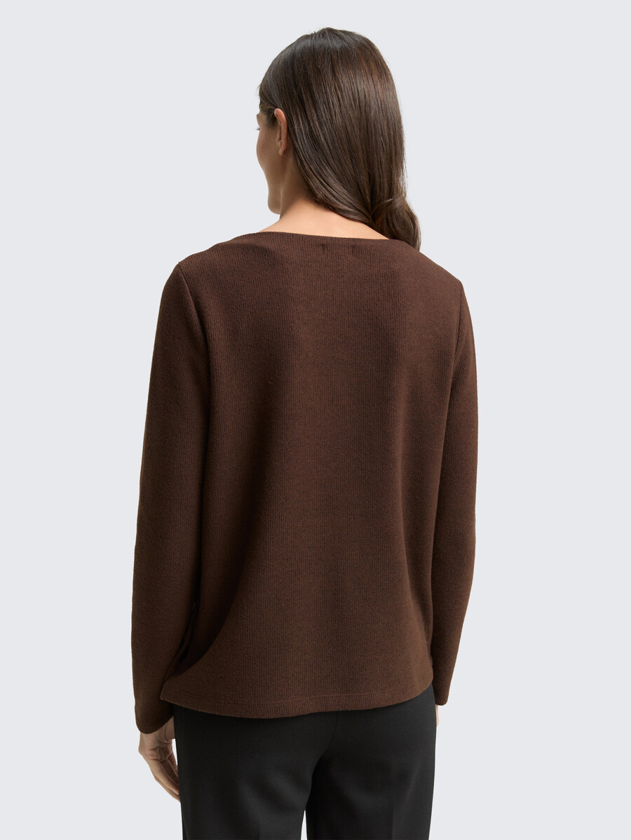 sweat-shirt doux au toucher avec détails de boutons