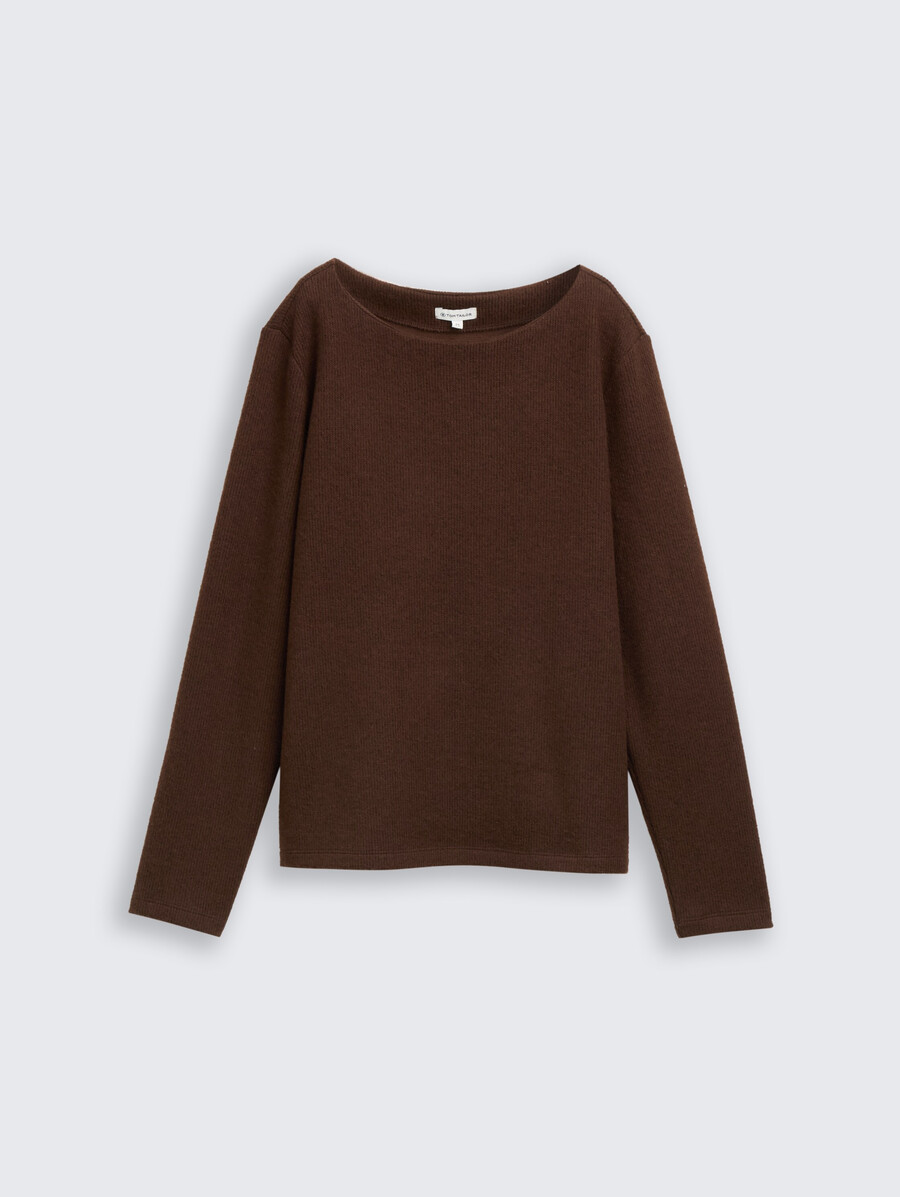 sweat-shirt doux au toucher avec détails de boutons