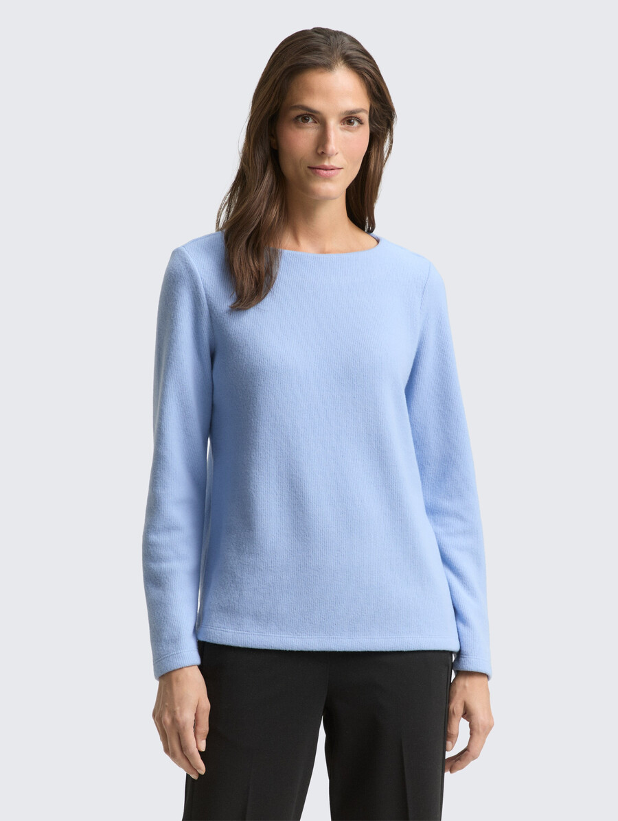 sweat-shirt doux au toucher avec détails de boutons