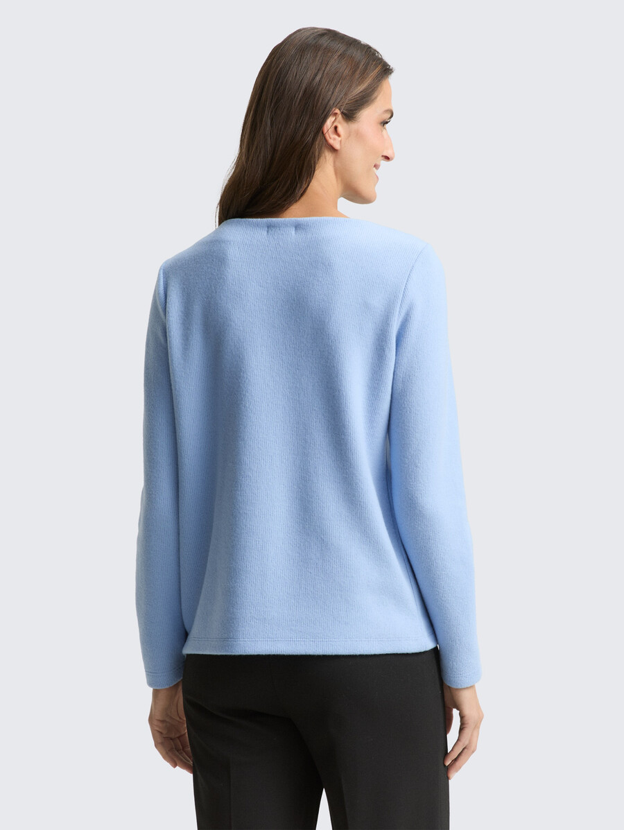 sweat-shirt doux au toucher avec détails de boutons
