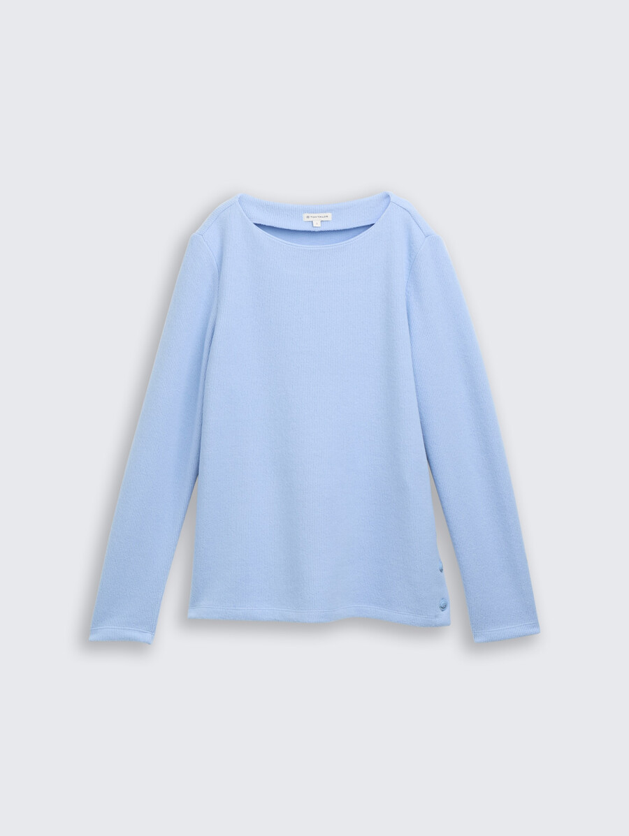 sweat-shirt doux au toucher avec détails de boutons