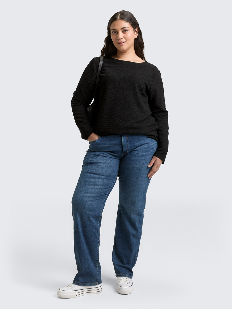 sweat-shirt grande taille à effet pailleté