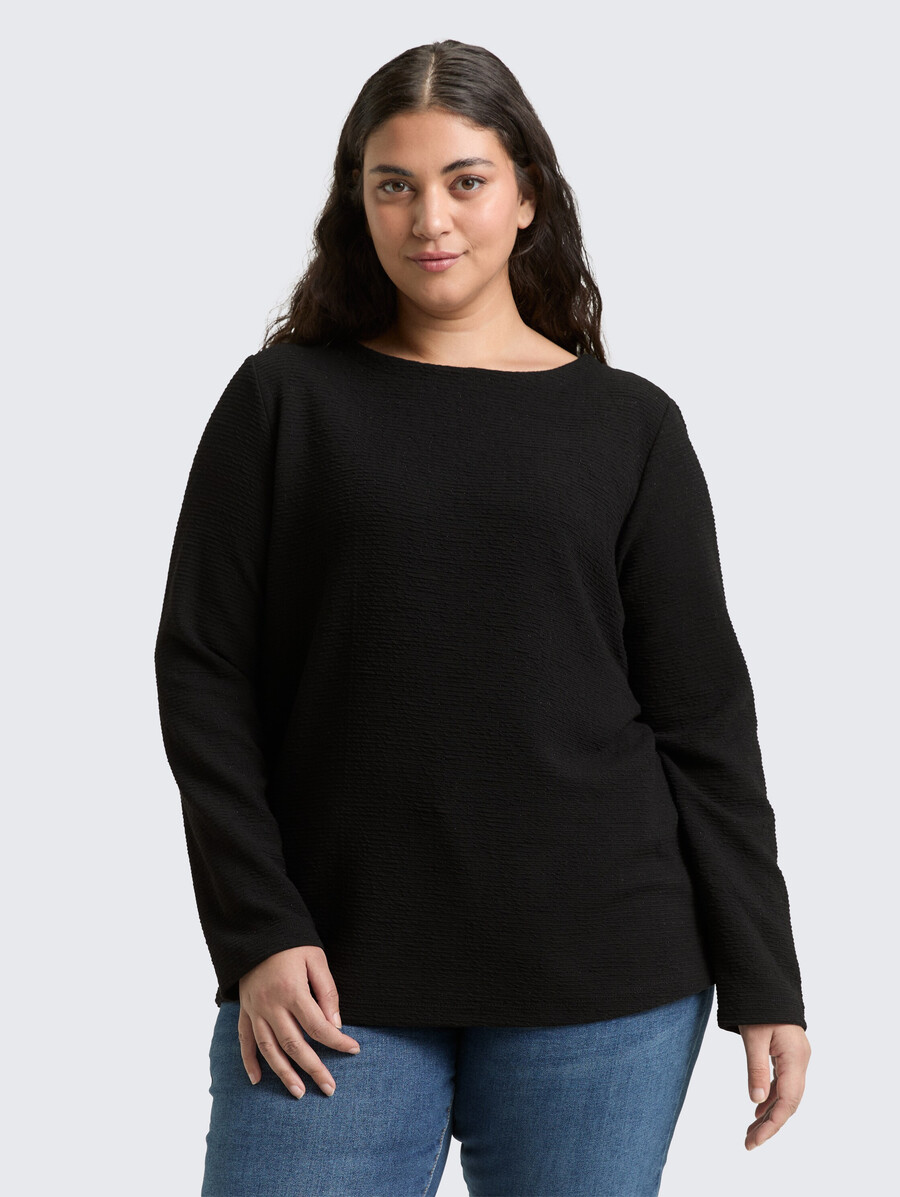 sweat-shirt grande taille à effet pailleté