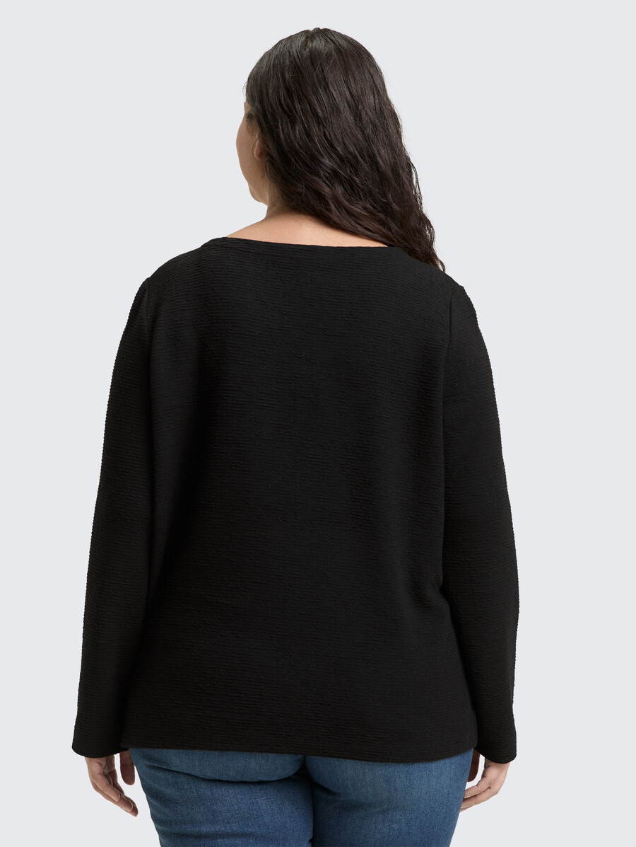sweat-shirt grande taille à effet pailleté