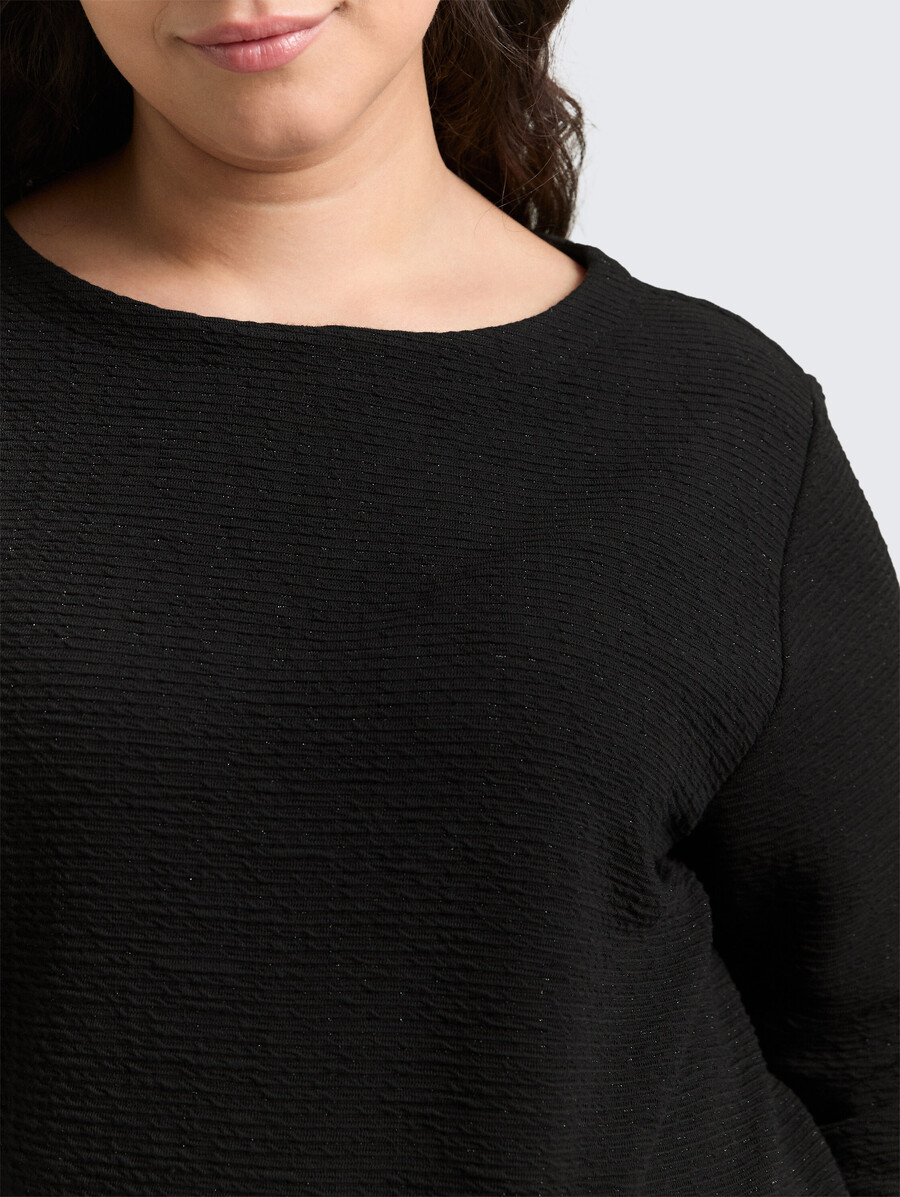 sweat-shirt grande taille à effet pailleté