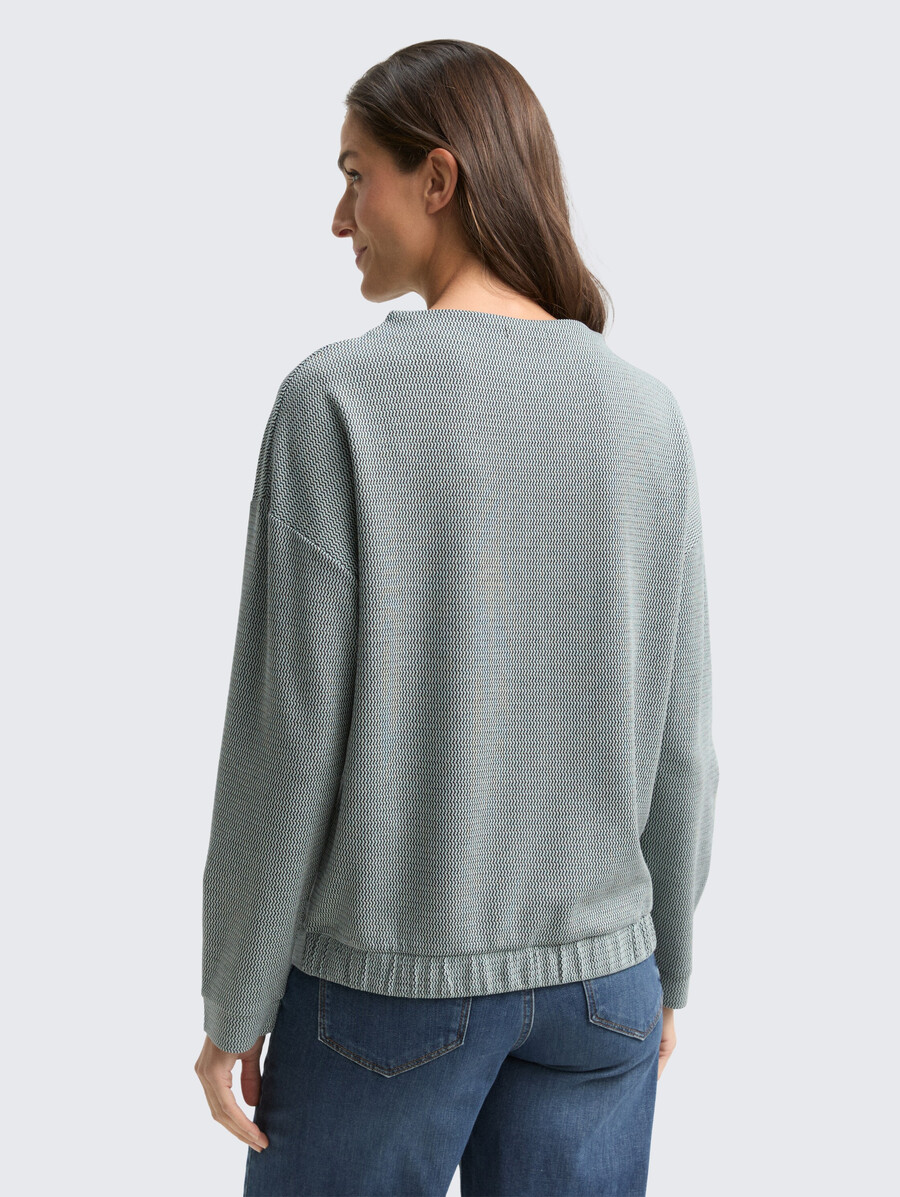 sweat-shirt ample à col montant
